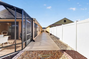 Side Patio with Privacy Fencing