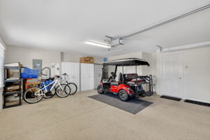 Garage with Included Yamaha Quiet Tech Drive 2 Golf Cart