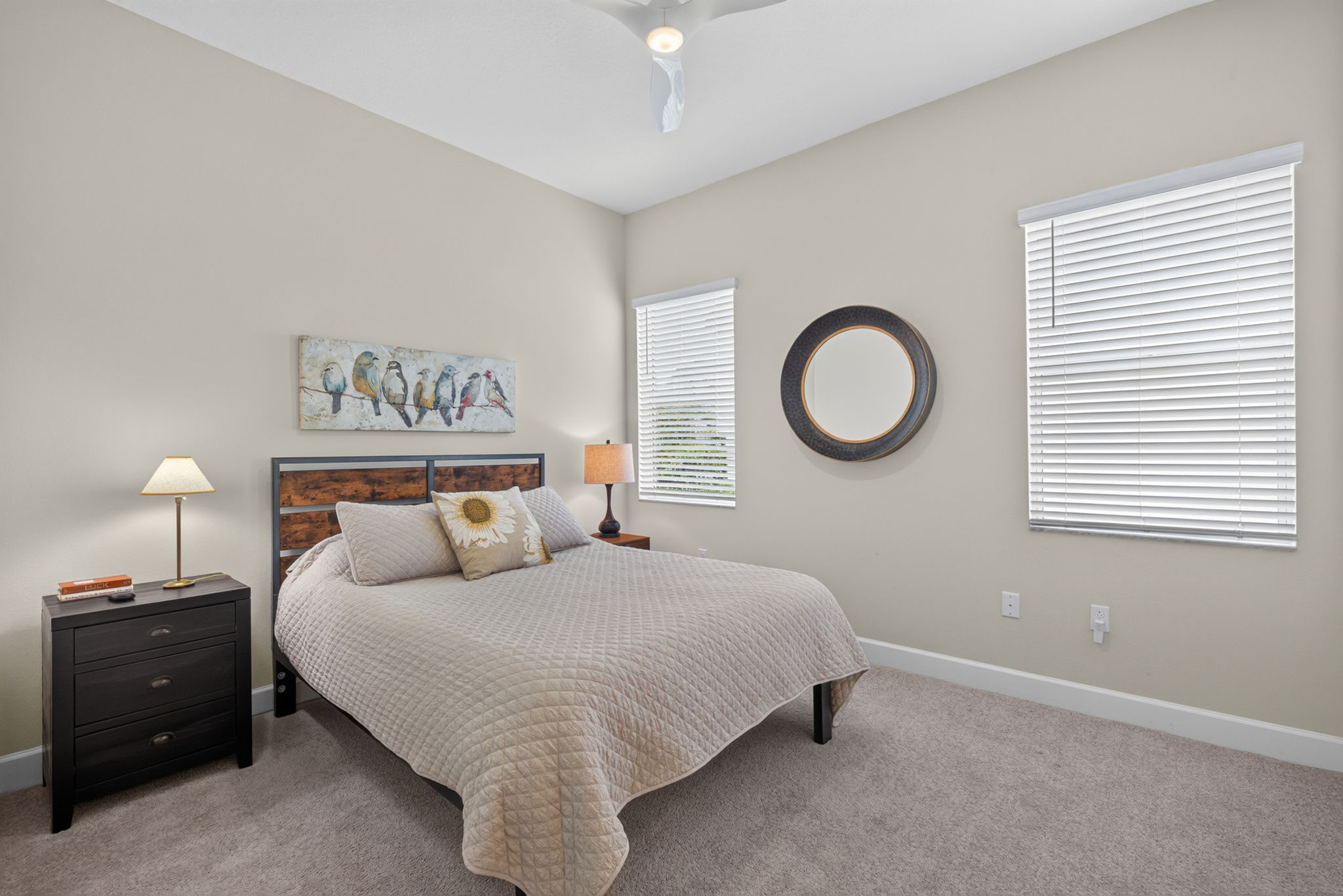 This 2nd bedroom also has a walk-in closet AND an ensuite bath for your guests' convenience!