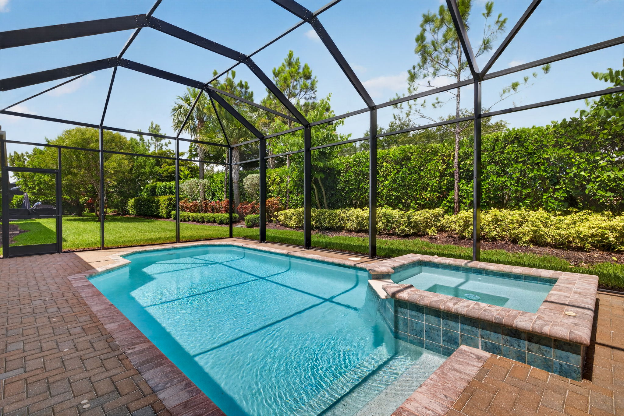 The pool is heated for the 'cold' winter months, allowing you to use your pool year round!