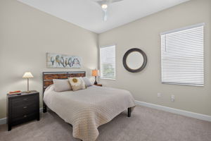 This 2nd bedroom also has a walk-in closet AND an ensuite bath for your guests' convenience!