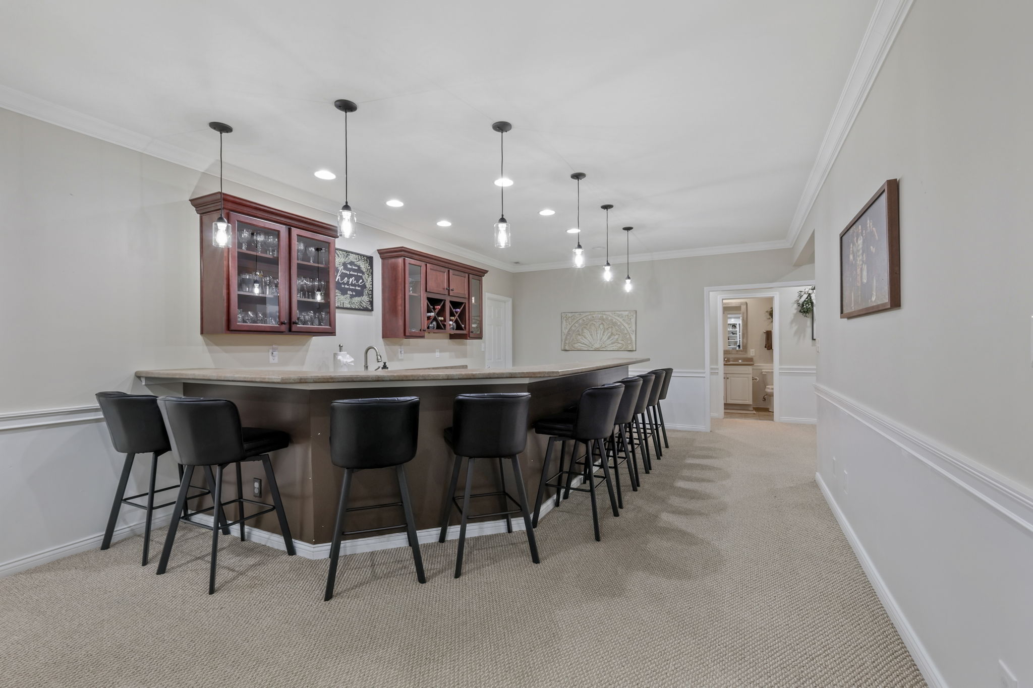 Lower Level Kitchen & Huge Bar Top