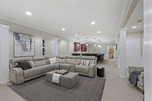 Lower Level Family Room & Kitchen