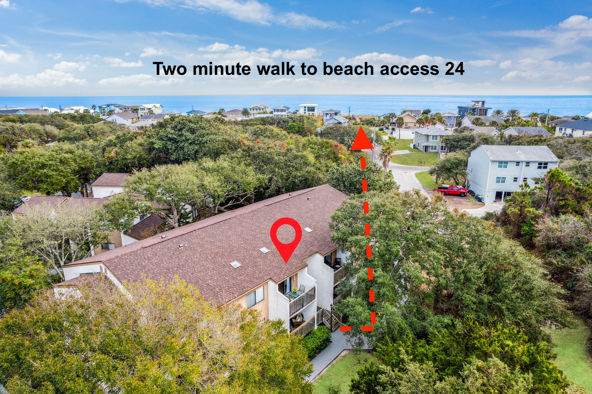 Literally, it is a two minute walk to the beach!