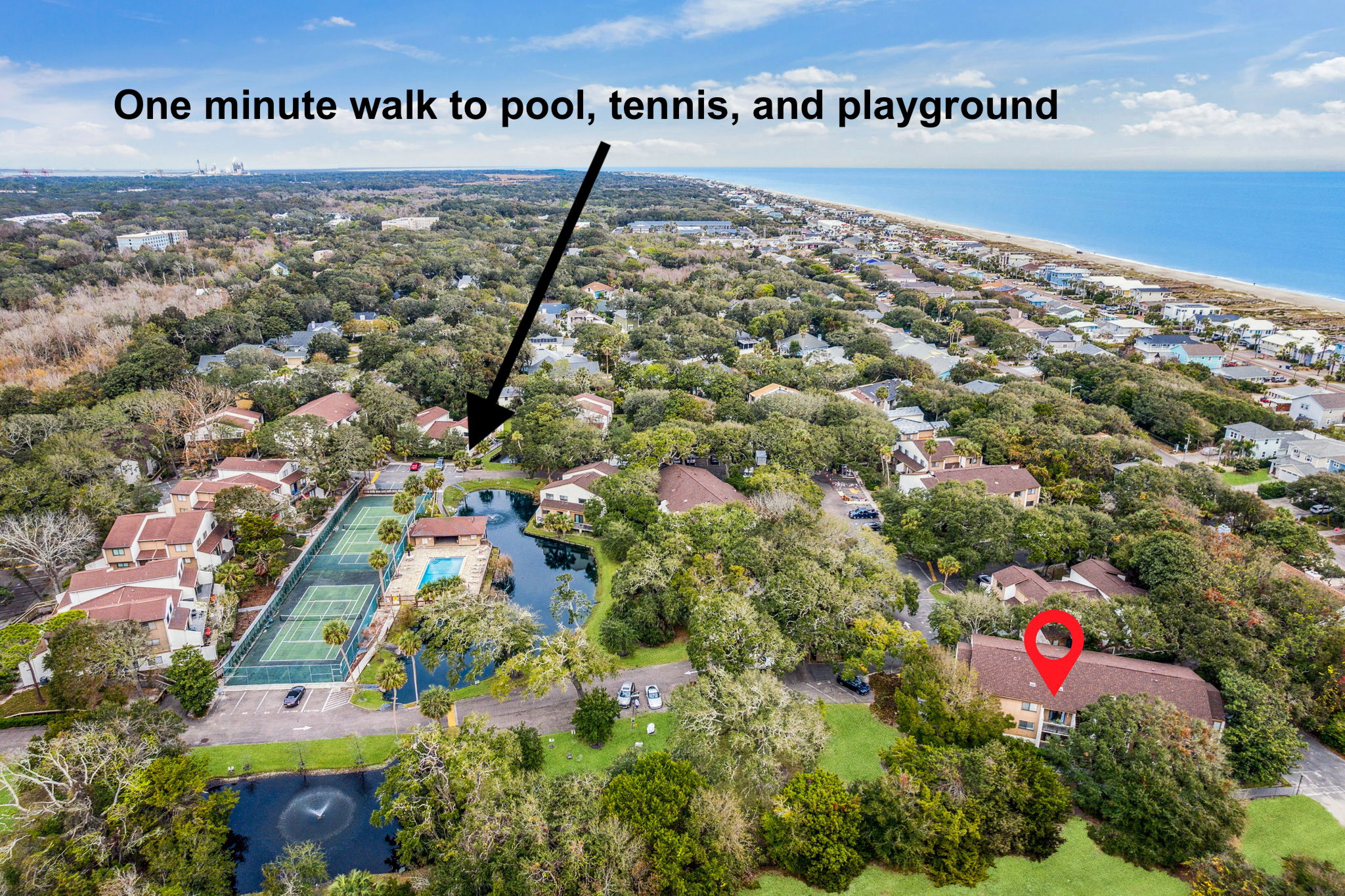 ...and yet, only a minute to the community's amenities.