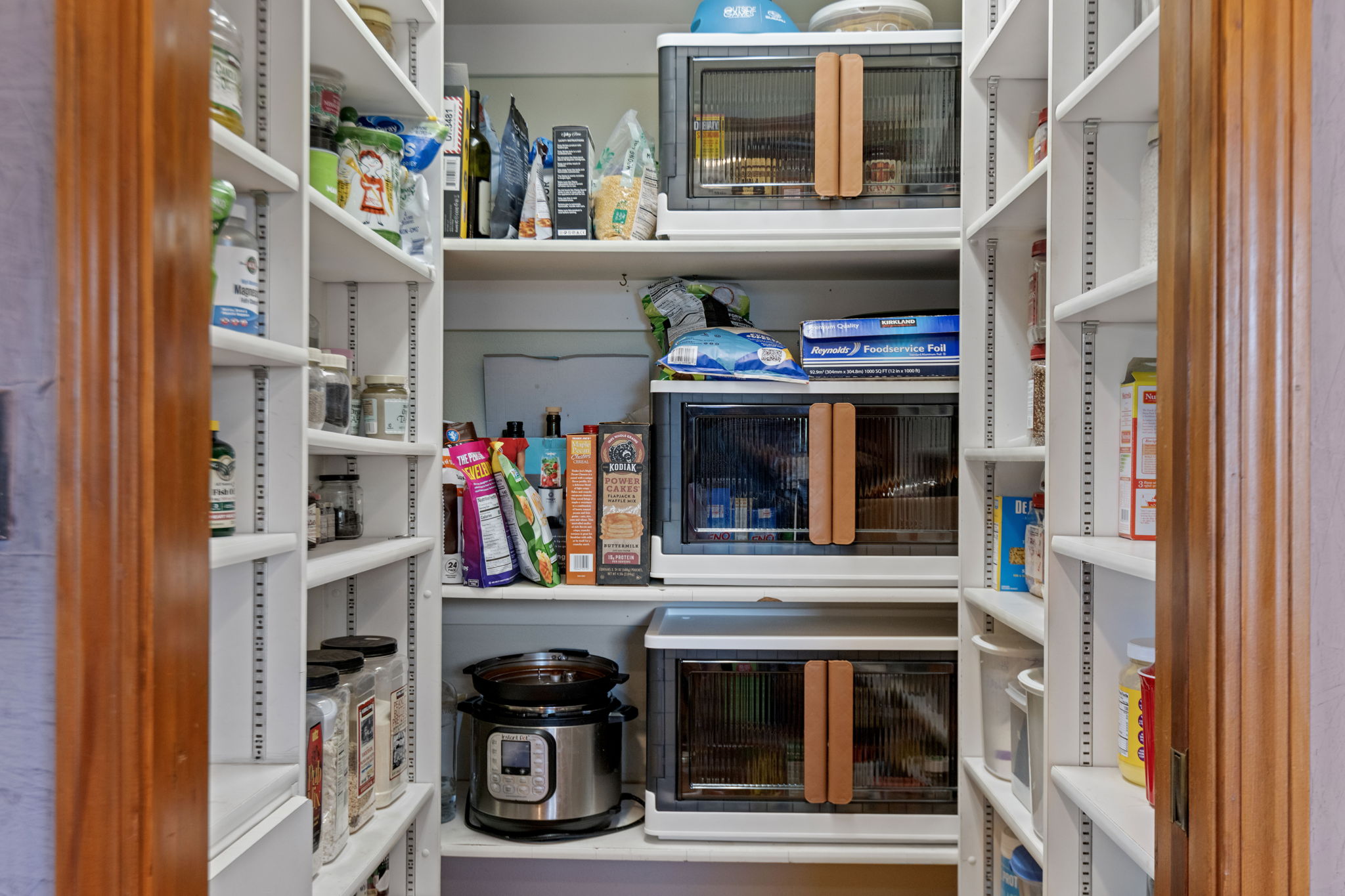 Generous walk-in pantry