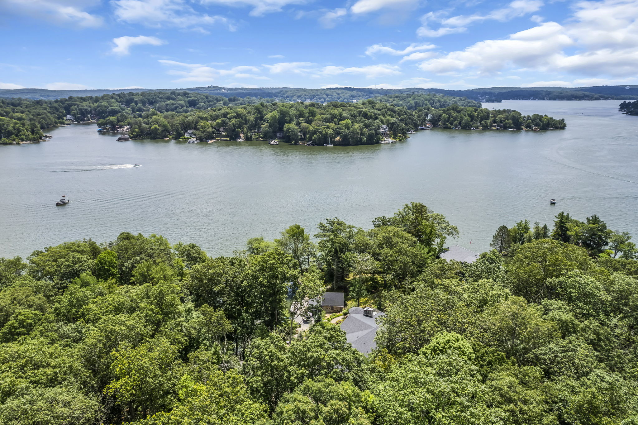 View of main lake looking towards Racoon Island
