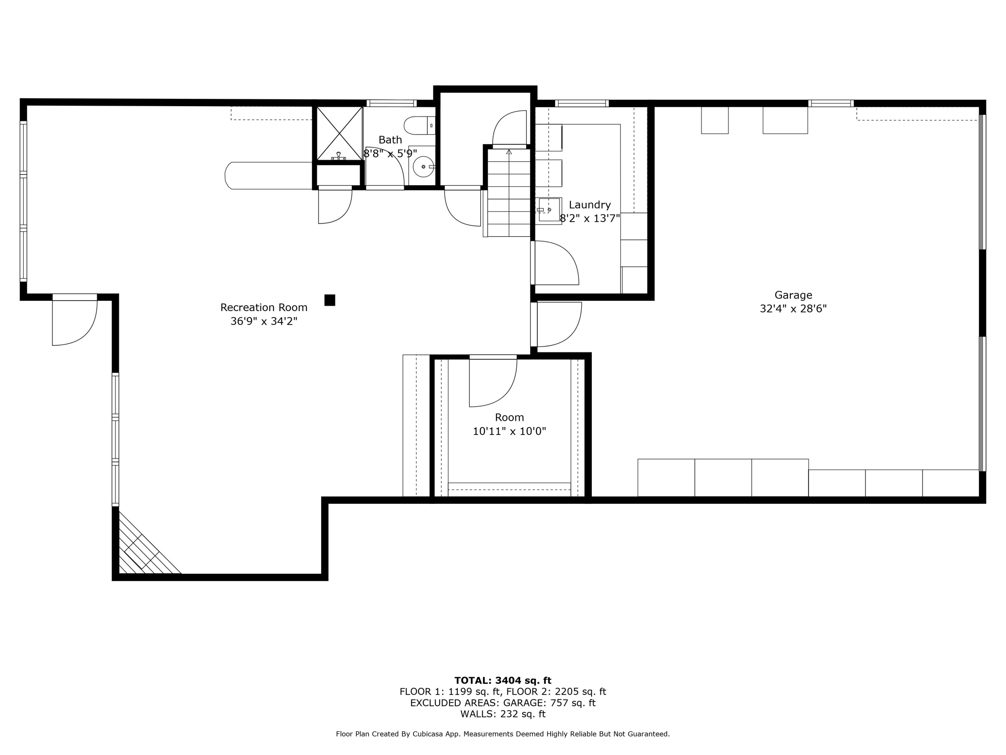 Finished lower level walk-out