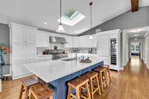 View to gourmet kitchen