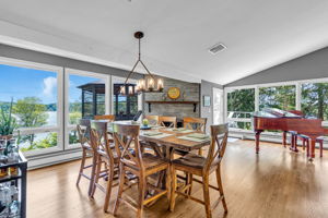 Dining room with lake views