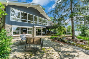 View from patio to deck