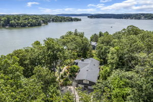 Aerial view over 2.52 private acres
