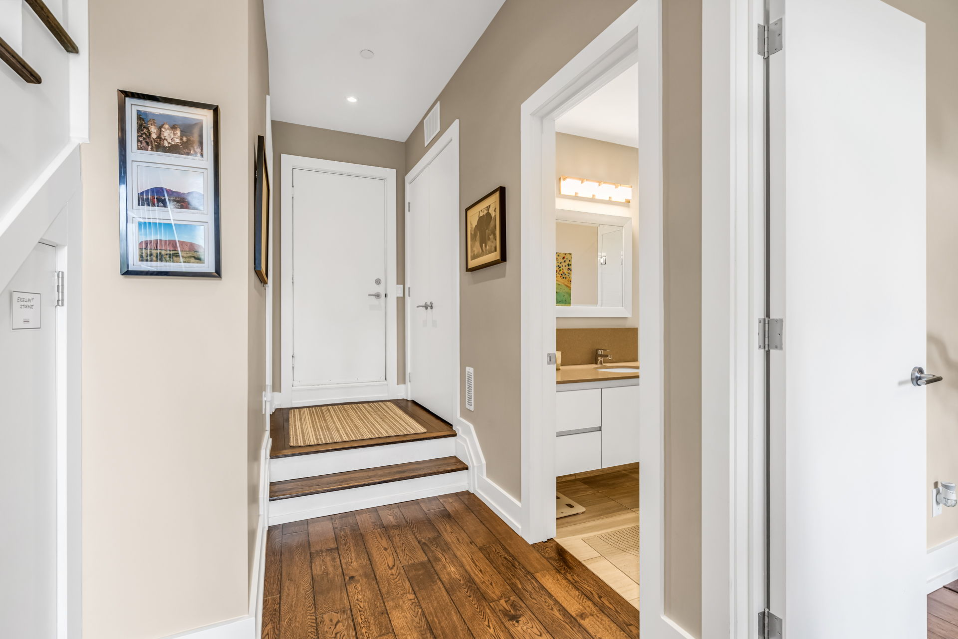 Walk out to 2 car side by side garage