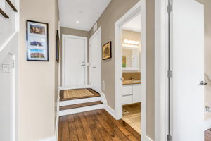 Walk out to 2 car side by side garage