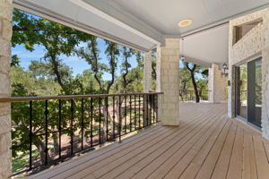 Large deck upstairs with views