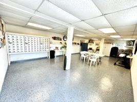 Clubhouse with mailboxes and ping pong table