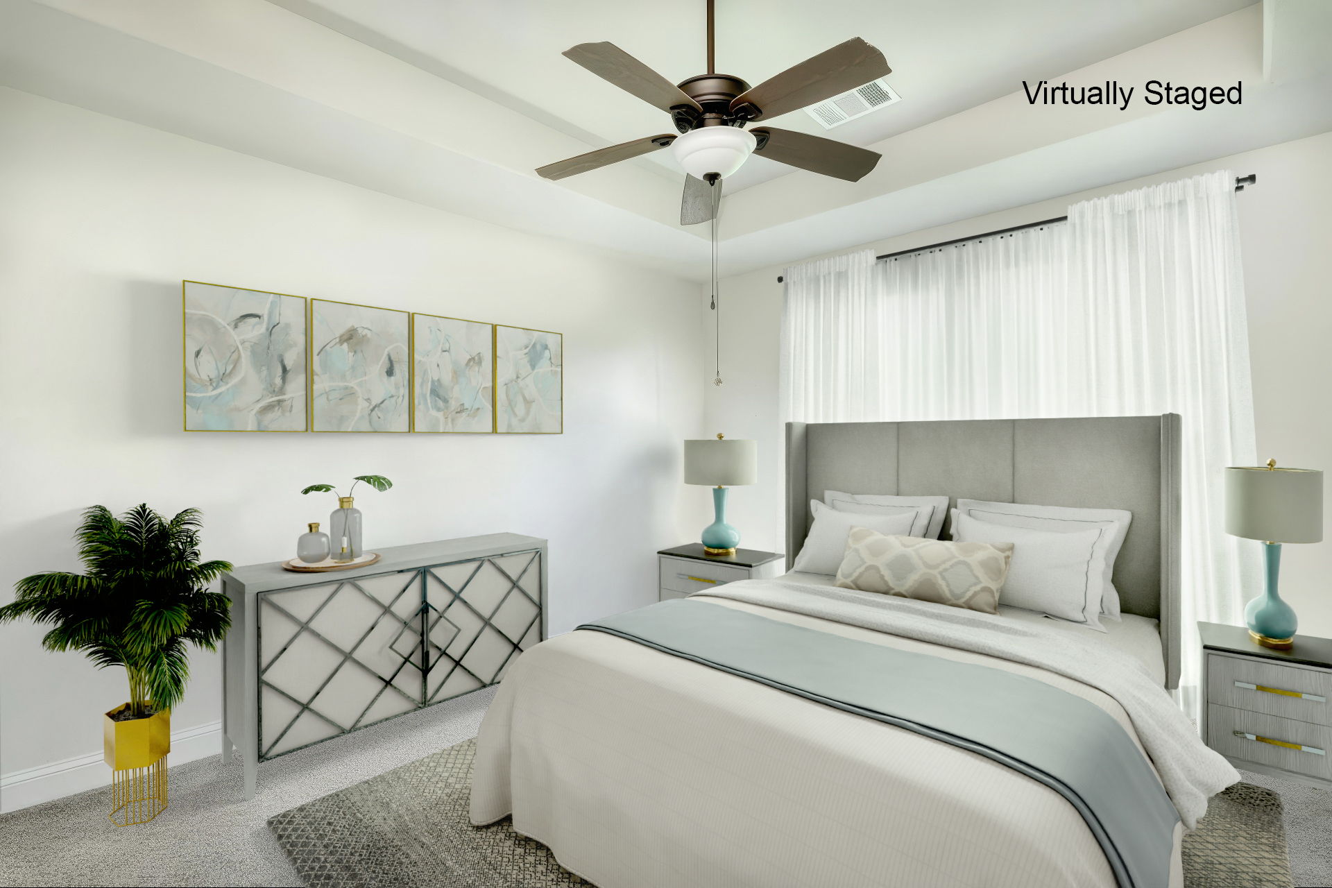 Primary Bedroom Virtually Staged