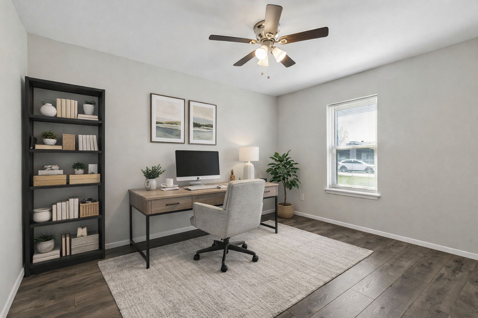 Home Office Virtually Staged