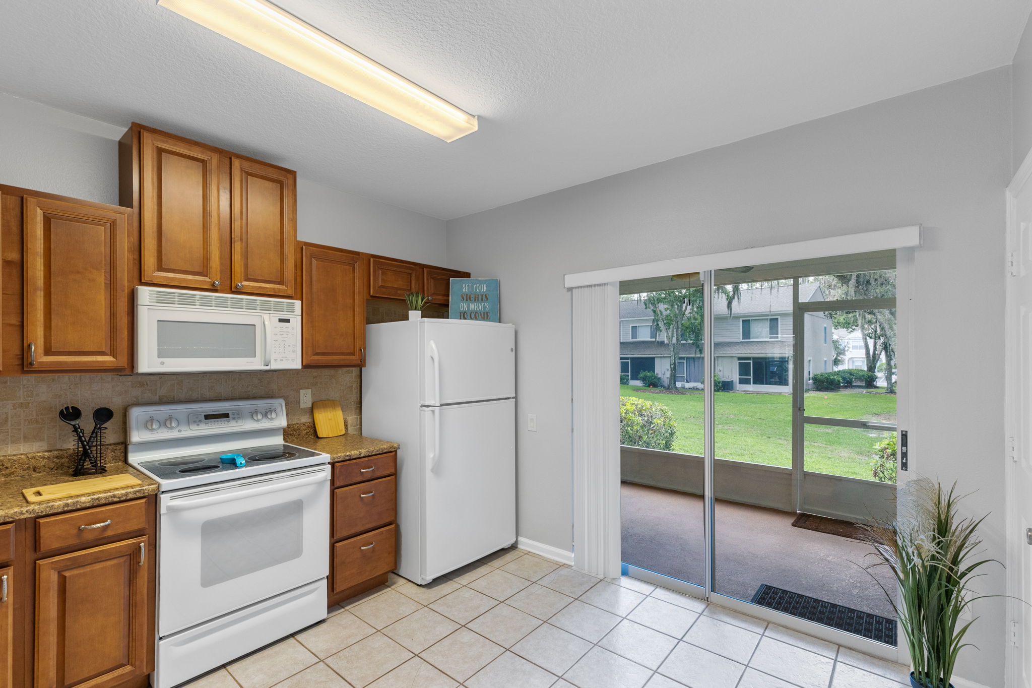 Kitchen with View to Back Patio