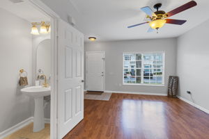Living Room/Guest Bathroom