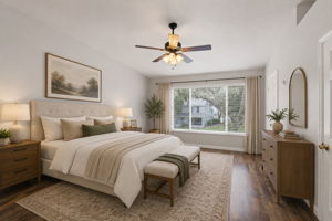 Virtually Staged Primary Bedroom