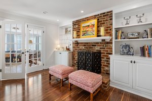 French doors from the Great Room open to Sunroom/ Office