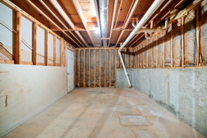 Unfinished storage space