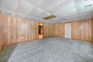 Finished basement area