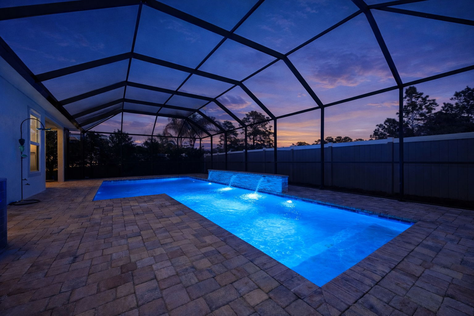 ... creating a peaceful backdrop for mornings by the pool or quiet evenings outdoors