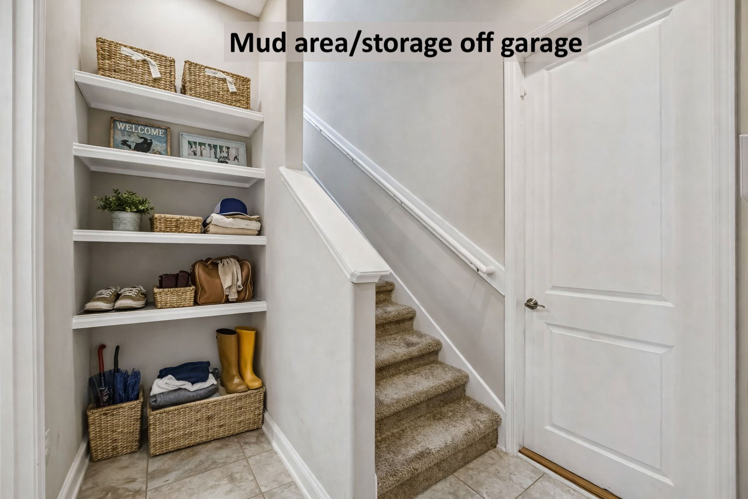 ... is a convenient drop zone providing built-in shelving for shoes, bags, and daily essentials