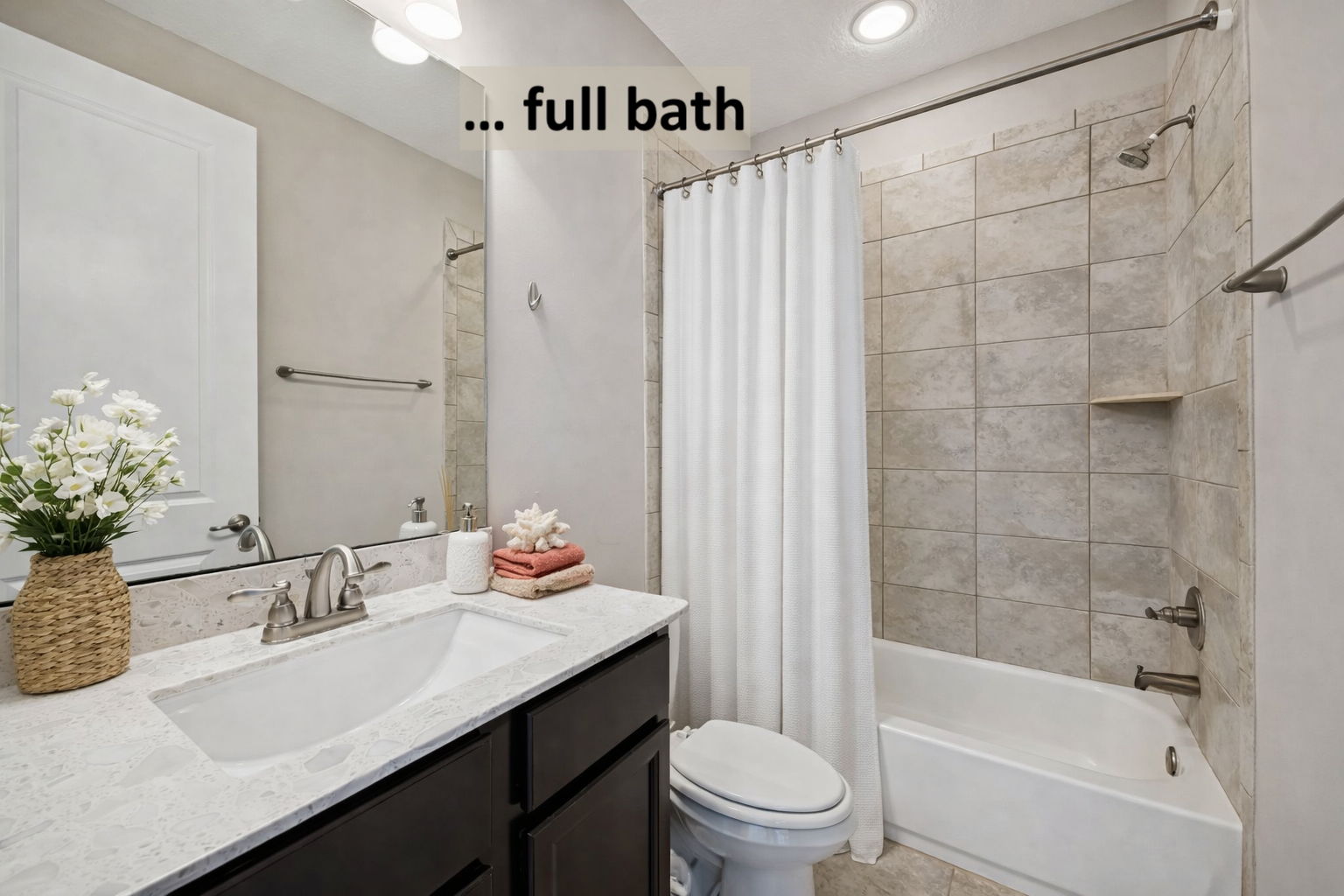 A full bath adds convenience and independence, allowing the space to function as a true secondary suite