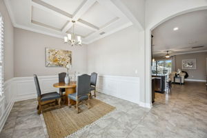 ... this dining space offers a comfortable setting for both casual dinners and special occasions