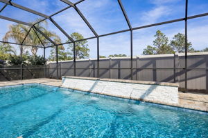 A raised waterfall feature adds gentle movement and the soothing sound of flowing water ...