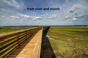 ... through picturesque marshes