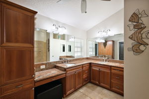 Rich WOOD Cabinetry with GRANITE countertops