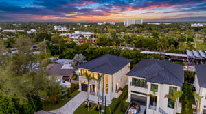 Twilight - Aerial Front Exterior