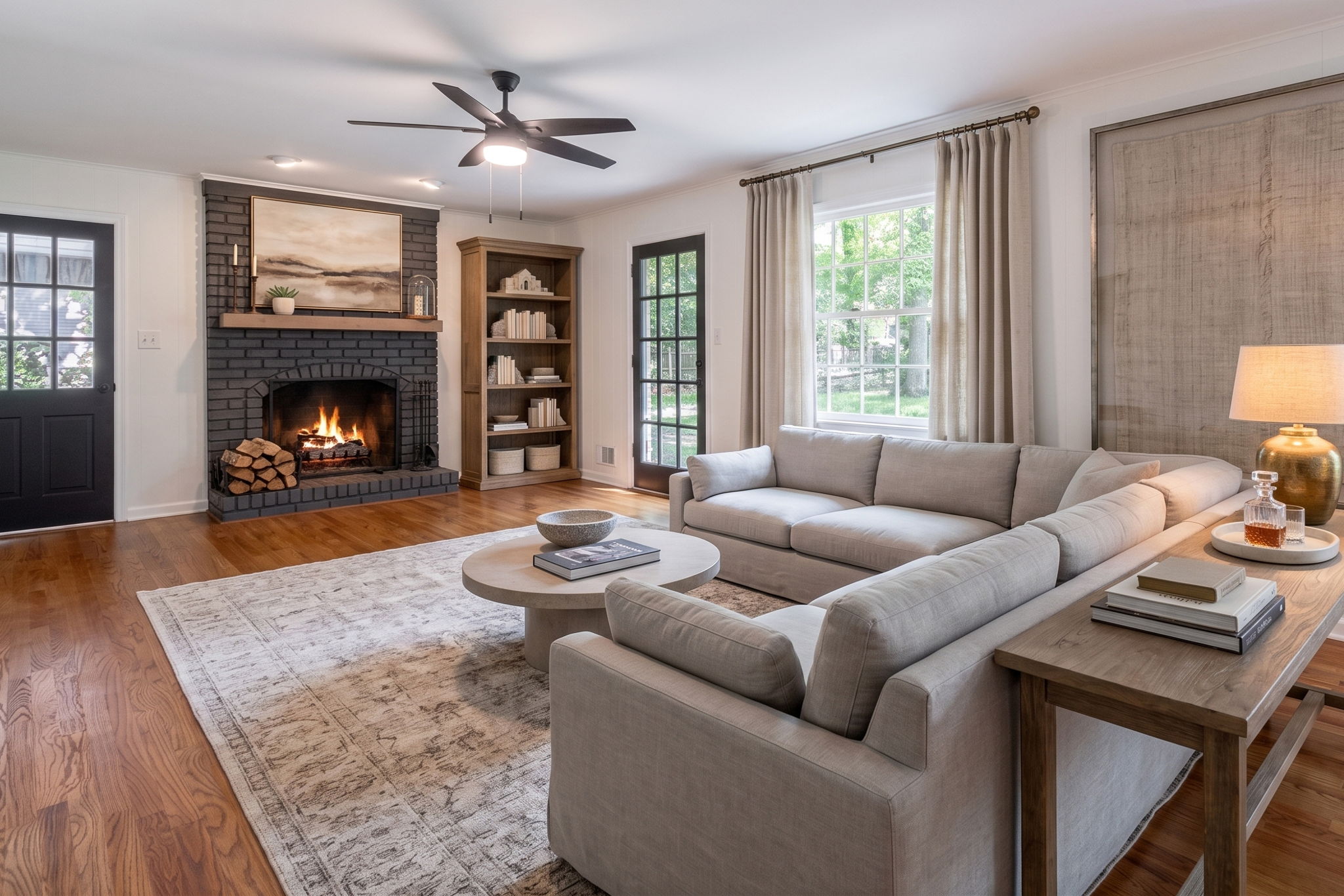 Family Room w/ Wood-burning Fireplace