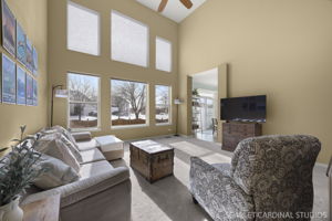 Light & bright 2-story family room...