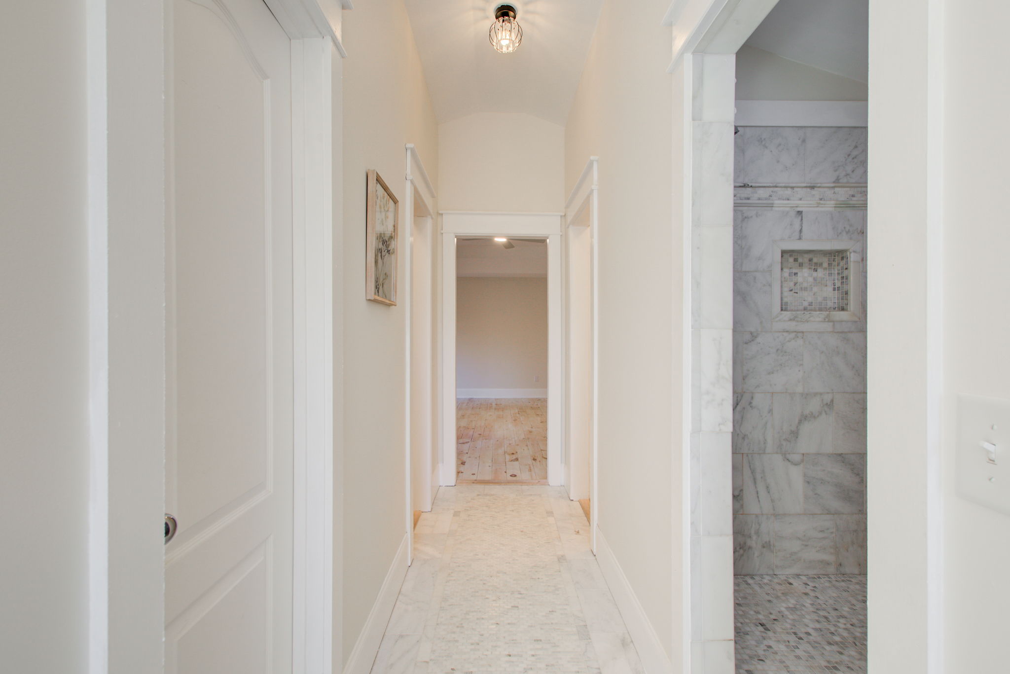 40 Main BR En Suite B Hallway w Dual Closet + Shower Access