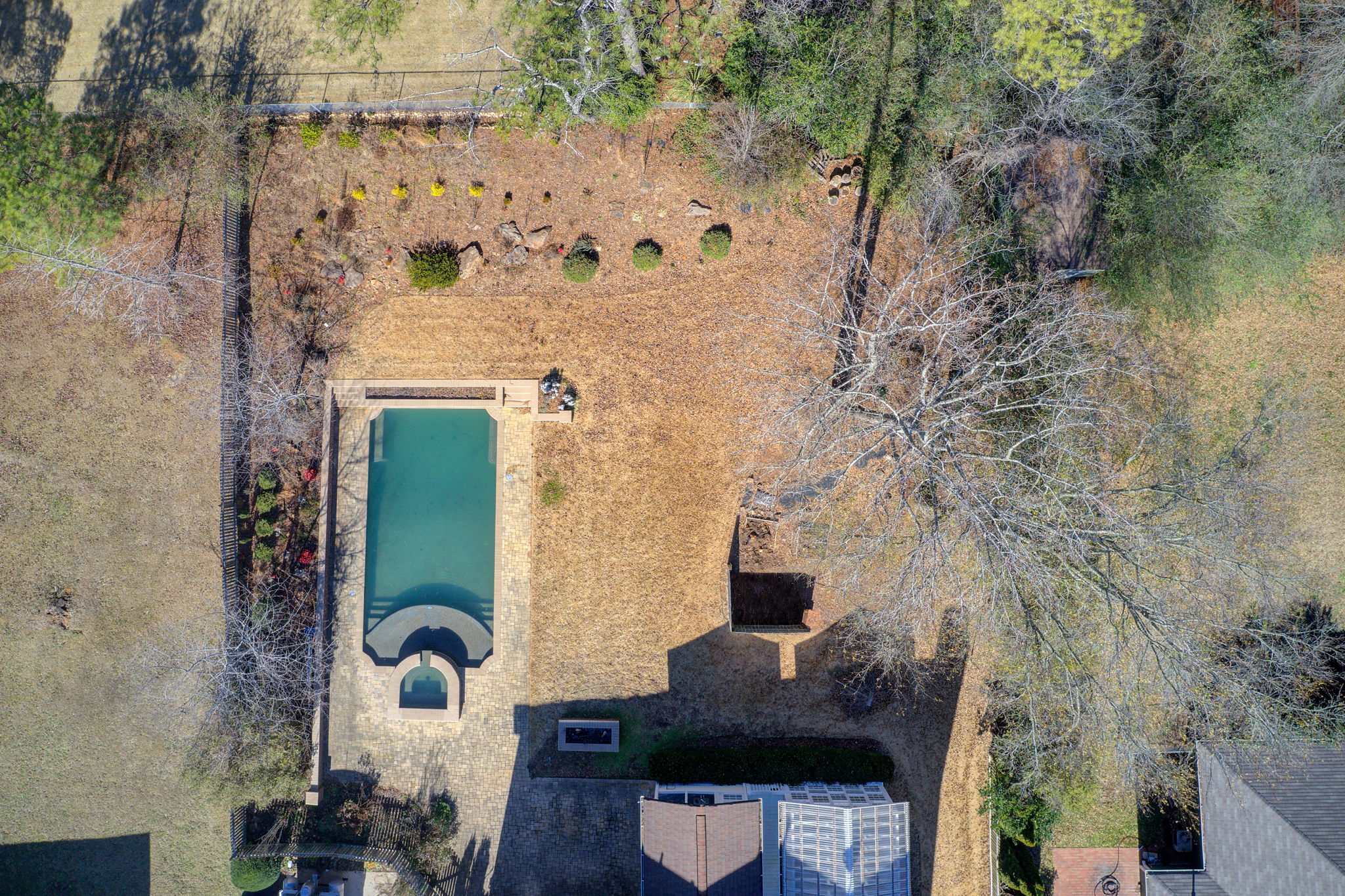 56 Aerial Rear Lot Bird's Eye View