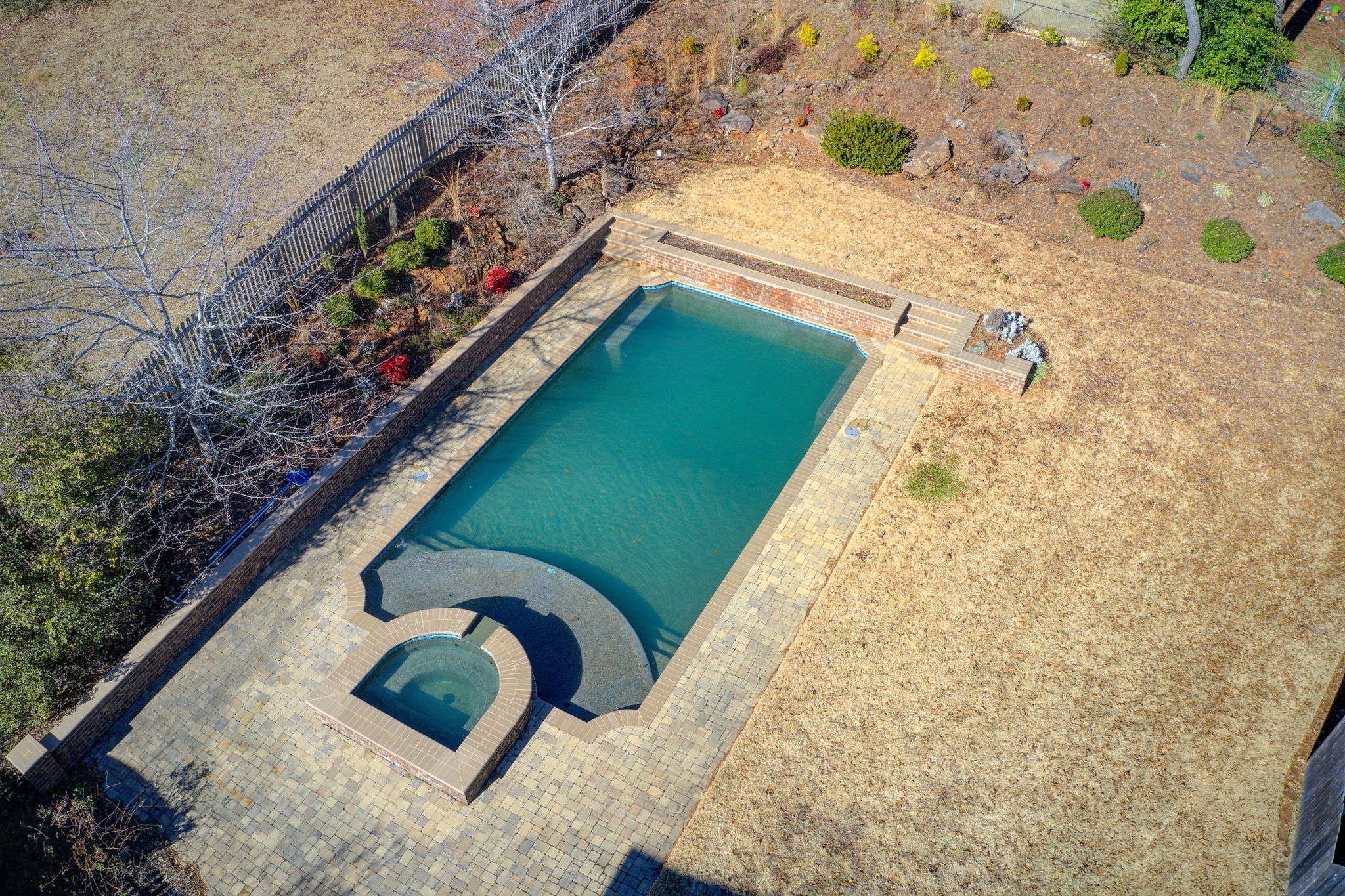 54 Aerial Back Yard Pool
