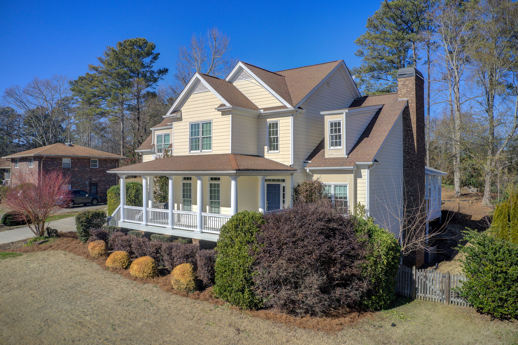 59 Aerial Exterior Front + Side