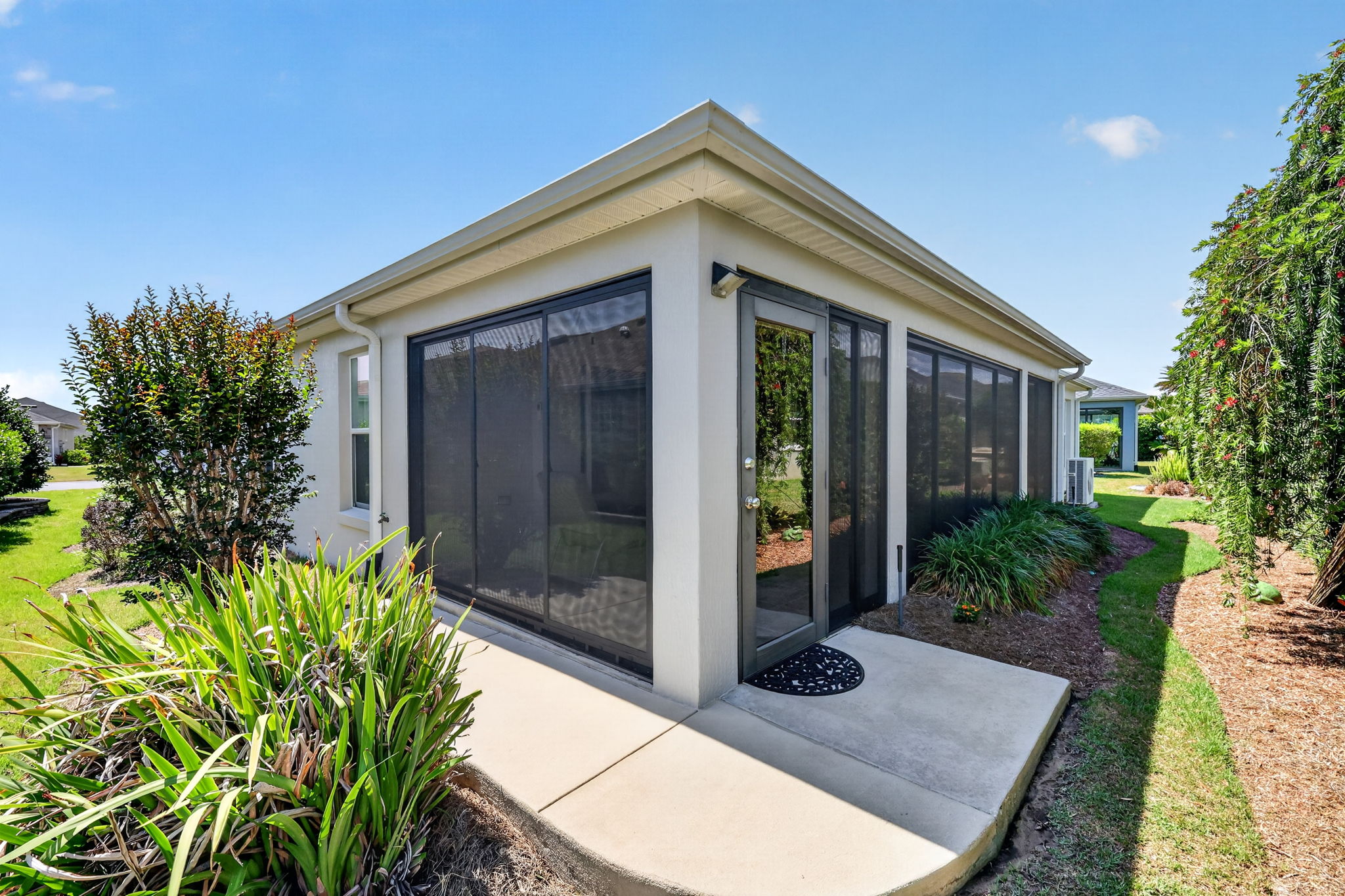 Rear Patio with Privacy Landscaping