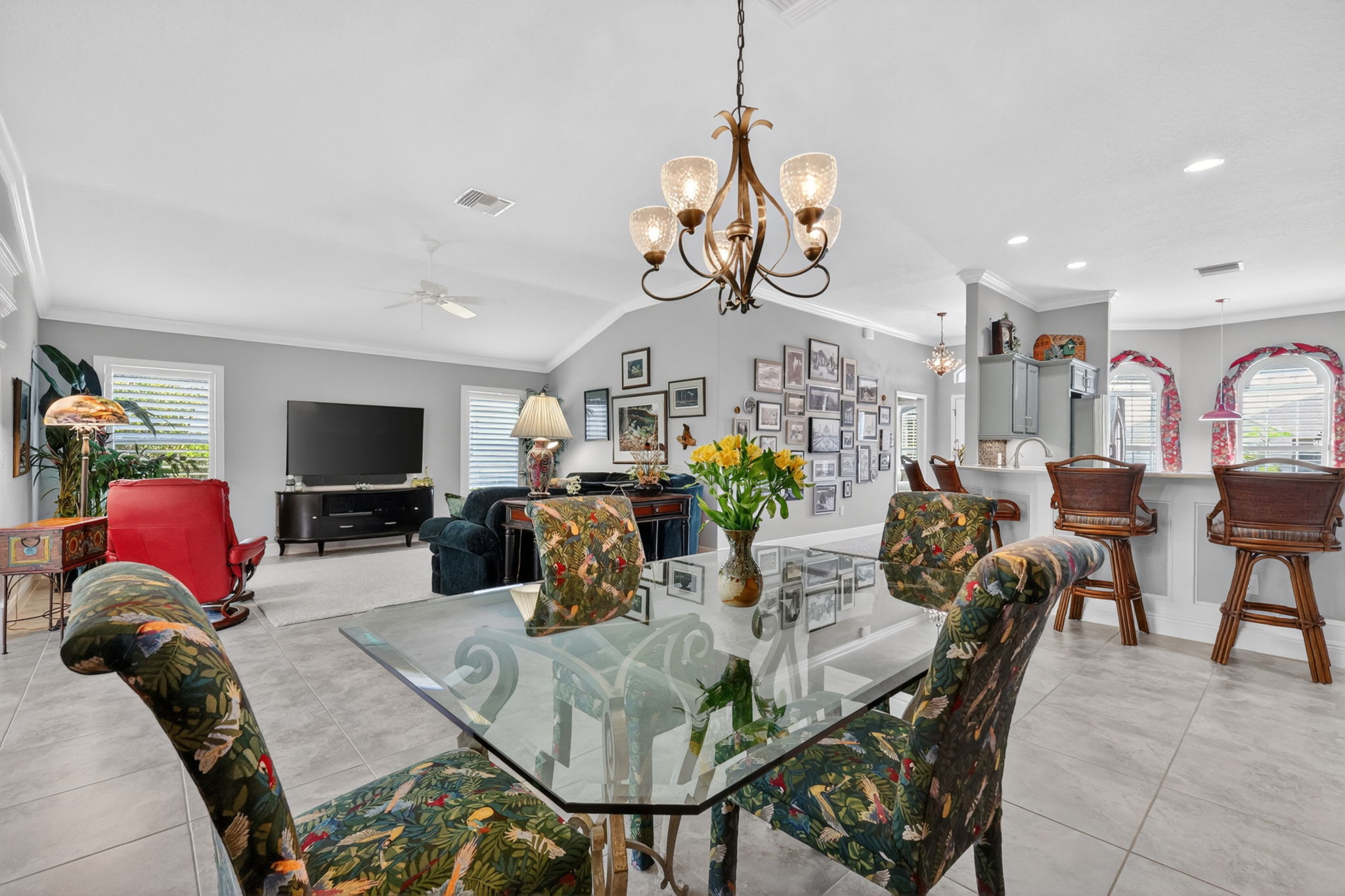 Living, Dining, and Kitchen