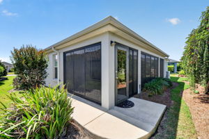 Rear Patio with Privacy Landscaping