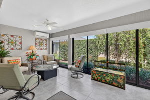 308sf Climate-Controlled, Glass-Enclosed Lanai with Privacy Landscaping