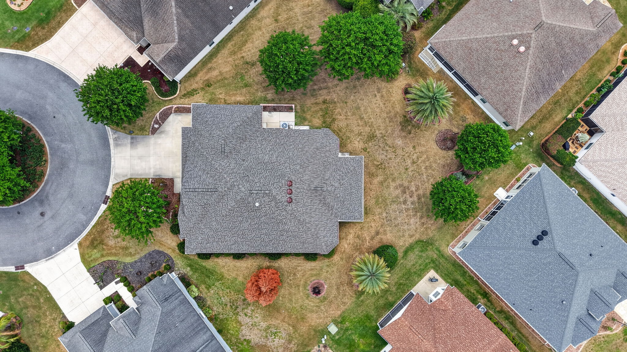 Overhead Aerial with OVERSIZED Lot