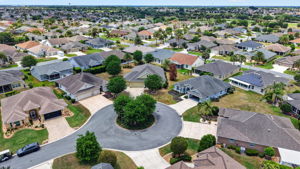 Aerial Front Elevation with Cul-De-Sac