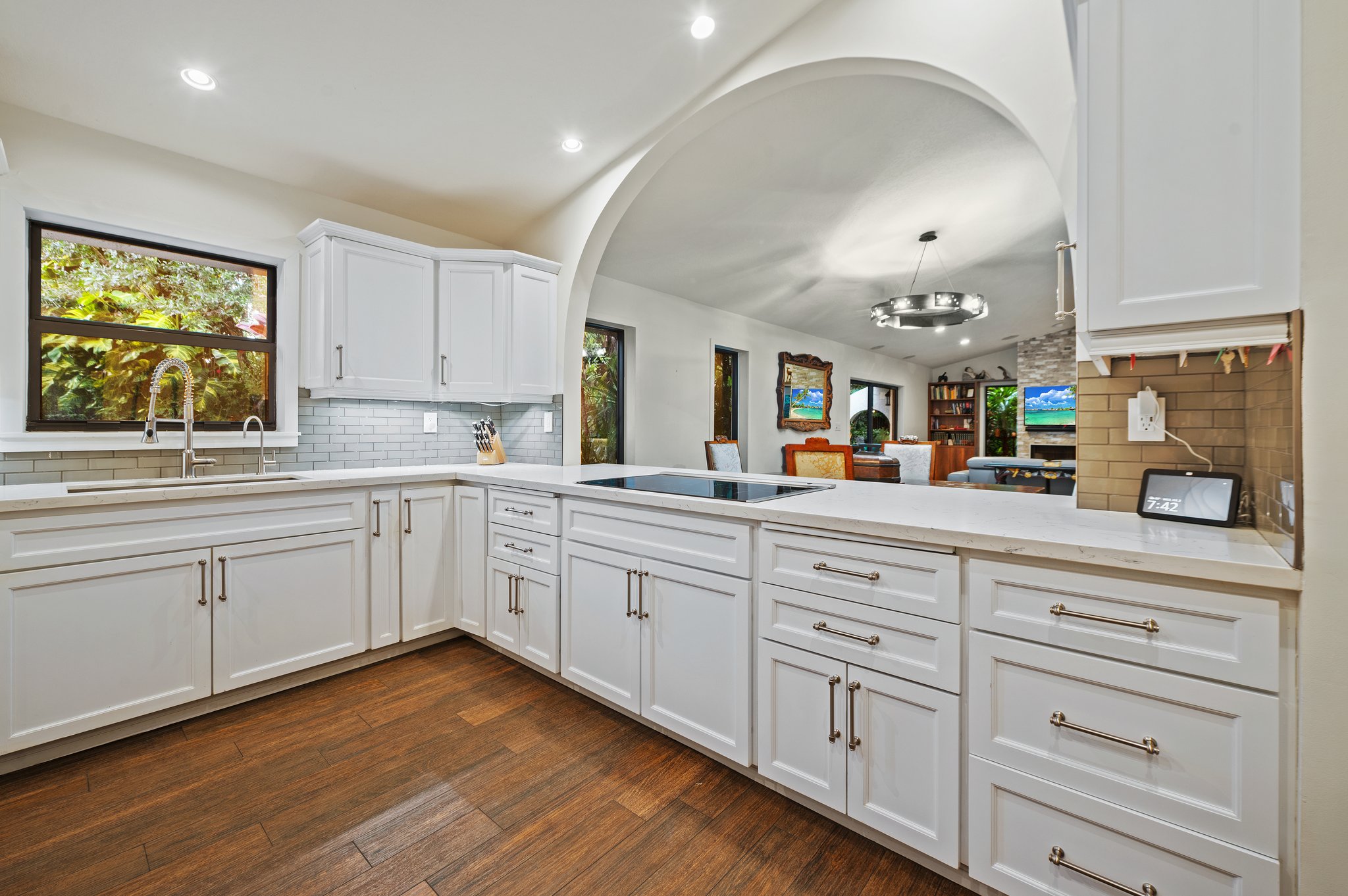 Kitchen with opening to Dining Room