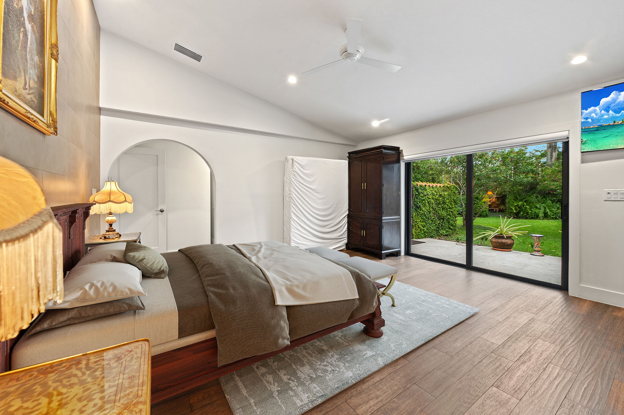 Primary Bedroom with exit to garden